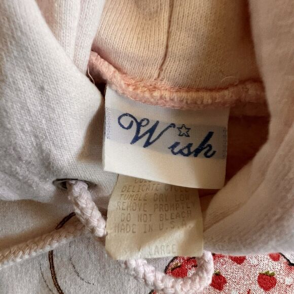 Vintage Strawberry Shortcake Sweatshirt Hoodie Women’s XL Fits Like Large Stain* - Picture 10 of 11